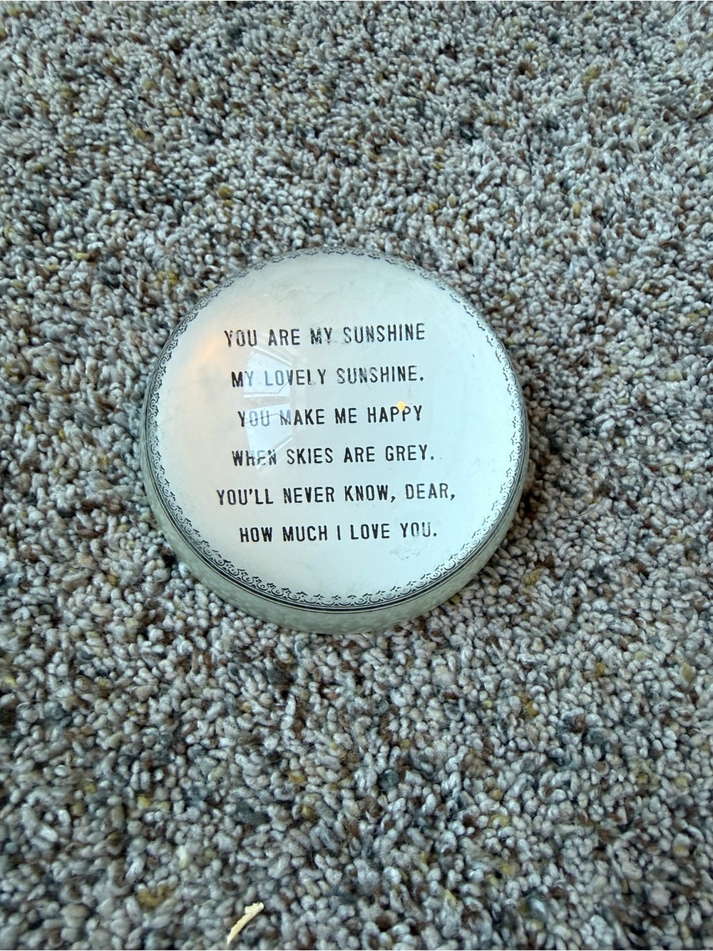 Sugarboo Glass Paper Weight - You Are My Sunshine